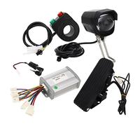 Kit controller motore spazzolato in bici elettrica con acceleratore a pedale, lampada anteriore dei tasti, kit di retrofit di conversione del triciclo elettrico per la guida per