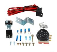 Kit Controllo Temperatura Radiatore 12V Sonda Acciaio | range per termico 32-248°F, per quadrante duplice scala, installazione per facile, protezione surriscaldamento, auto moto
