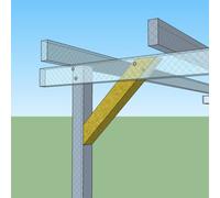 Kit controventature 4 pezzi da 90x90 rinforzo pergole gazebi pompeiane