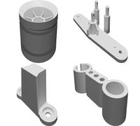 Kit Conversione 4WD per Tamiya Subaru Brat Telaio CC-01 Parti Stampate
