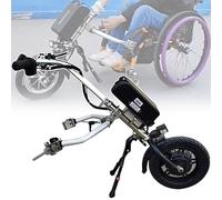 Kit Conversione Fai Te per Sedia Rotelle Elettrica, Dispositivo Trazione 500W con Batteria Rimovibile, Ruota Anteriore Elettrica per Sedia Rotelle Manuale, con Regolazione 3 Velocità,B