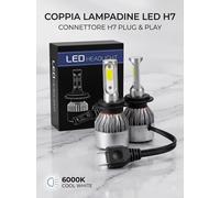 Kit Conversione Fanali Fari LED FULL COB H7 4 X 10W 40W 12 24 V 40W 6000K