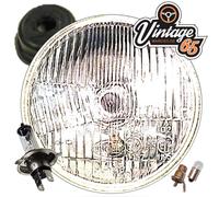 Kit Conversione Fanalino Auto 5&3/4" Alogeno 6 Volt H4 Faretto Sigillato + Pilot
