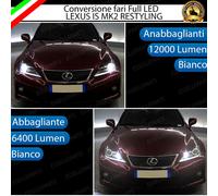 KIT CONVERSIONE FARI FULL LED PER LEXUS IS MK2 RESTYLING CANBUS MONO LED BIANCO