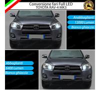 KIT CONVERSIONE FARI FULL LED PER TOYOTA RAV-4 MK3 III CANBUS MONO LED BIANCO