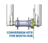 Kit Conversione Mozzo Anteriore Bici 100 a 110 mm Boost 6 Fori Bonin