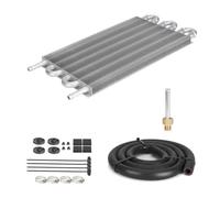 Kit Convertitore Universale Per Radiatore, Tubo Dell'aria Condizionata Per Auto A 4/6/8 File, Cinghia Del Condensatore, Tubo Del Radiatore Dell'olio(6 Row Silver)