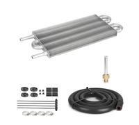 Kit Convertitore Universale Per Radiatore, Tubo Dell'aria Condizionata Per Auto A 4/6/8 File, Cinghia Del Condensatore, Tubo Del Radiatore Dell'olio(4 Row Silver)
