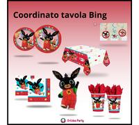 KIT COORDINATO DA TAVOLA BING SET COMPLETO FESTA PARTY PALLONE COMPLEANNO