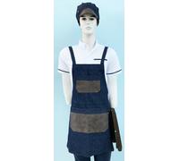 KIT COORDINATO GREMBIULE CORTO,CAPPELLO,TOVAGLIOLO RISTORAZIONE BAR BARMAN CUOCO