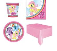 KIT COORDINATO MY LITTLE PONY COMPLEANNO PIATTI BICCHIERI TOVAGLIOLI TOVAGLIA