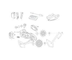 Kit coperchio deragliatore posteriore sram gx eagle axs
