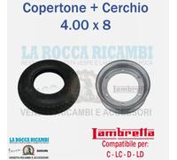 Kit Copertone 4 00 X 8 + Cerchio Lambretta C / D / LC / LD 125 150
