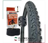 KIT COPERTONE BICI E CAMERA D'ARIA 26X1.90 47 559 NERO VALVOLA PRESTA DEESTONE
