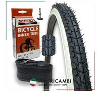 KIT COPERTONE E CAMERA D'ARIA 24 x 1 3/8 37 540 VALVOLA ITALIA DEESTONE