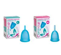 KIT Coppette Mestruali Mamicup® L e M TURCHESE