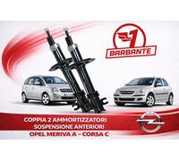 KIT COPPIA 2 AMMORTIZZATORI SOSPENSIONE ANTERIORI AUTO OPEL MERIVA A - CORSA C
