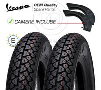 KIT COPPIA 2 GOMME RUOTE 3.50.10 +CAMERA D'ARIA PER PIAGGIO VESPA PX 125 150 200
