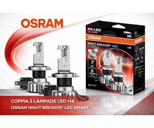 KIT COPPIA 2 LAMPADE LAMPADINE OSRAM NIGHT BREAKER LED SMART H4 +330%