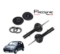 KIT COPPIA AMMORTIZZATORI ANTERIORI REDLINE+ KIT SUPPORTI COMPLETI CITROEN C2 C3