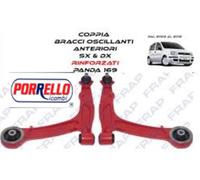 KIT COPPIA BRACCI OSCILLANTI RINFORZATI RACING FIAT PANDA (169) - FRAP ROSSO - D