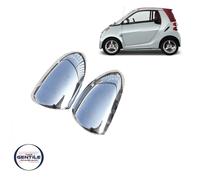 KIT COPPIA CALOTTE CROMATE PER SMART FORTWO 451 COUPE E CABRIO DAL 2007 AL 2014