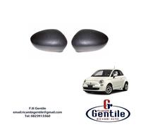 KIT COPPIA CALOTTE EFFETTO CARBONIO RETROVISORE PER FIAT 500 / ABARTH DAL 2007