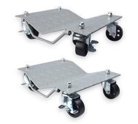 SET COPPIA CARRELLI SPOSTA AUTO MOTO POSIZIONATORI ASSISTENTE PARCHEGGIO 680KG