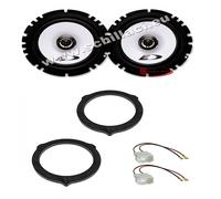 Kit coppia casse 2 vie posteriori Alpine Ford con adattatori e supporti