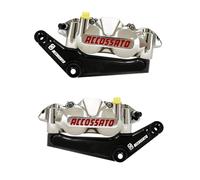 Kit Coppia Di Pinze Freno Radiali Anteriori Monoblocco Ricavate CNC Nichelate + Flange Freno Per Harley Davidson SPORTSTER LOW Dal 2005 Al 2007 (CC 883)