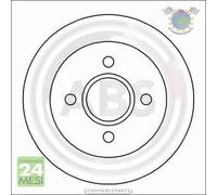 Kit coppia dischi freno Abs Posteriore per FORD SCORPIO SIERRA FIESTA FOCUS PAN