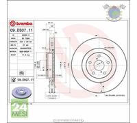 Kit coppia dischi freno Brembo Anteriore per LEXUS RC GS