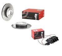 Kit coppia dischi freno Brembo Prime + Pasticche Posteriore 500/595/695 Abarth