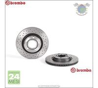 Kit Coppia Dischi Freno Forati Brembo Ant Per Audi A4 Seat Exeo Vw Passat (3B2)