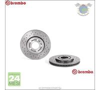 Kit Coppia Dischi Freno Forati Brembo Ant Per Seat Ibiza V Leon Skoda Roomster