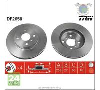 Kit coppia dischi freno TRW Anteriore per AUDI 100 80 RENAULT SUPER 4 TOYOTA CO