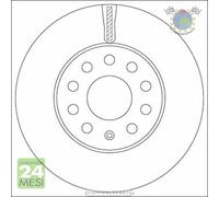 Kit coppia dischi freno TRW Anteriore per AUDI A3 SEAT LEON SKODA OCTAVIA VW GO