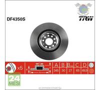 Kit coppia dischi freno TRW Anteriore per AUDI A3 SEAT LEON SKODA SUPERB VW PAS