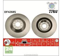 Kit coppia dischi freno TRW Anteriore per AUDI A8 A6 VW PHAETON #bn
