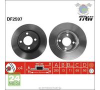 Kit coppia dischi freno TRW Anteriore per AUDI COUPE 80