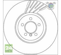 Kit coppia dischi freno TRW Anteriore per BMW 7 F01 F02 F03 F04 ActiveHybrid 75