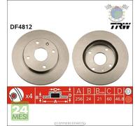 Kit coppia dischi freno TRW Anteriore per CHEVROLET TACUMA EVANDA DAEWOO MAGNUS