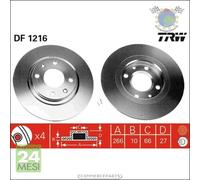 Kit coppia dischi freno TRW Anteriore per CITROEN BX PEUGEOT 405 305