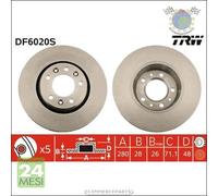 Kit coppia dischi freno TRW Anteriore per CITROEN JUMPY FIAT SCUDO PEUGEOT EXPE