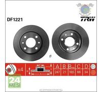 Kit coppia dischi freno TRW Anteriore per CITROEN XSARA SAXO ZX AX MEGA CLUB PE