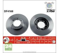 Kit coppia dischi freno TRW Anteriore per DAEWOO KORANDO REXTON MUSSO SSANGYONG