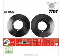 Kit coppia dischi freno TRW Anteriore per DAEWOO TICO MARUTI 800 SUZUKI SWIFT S