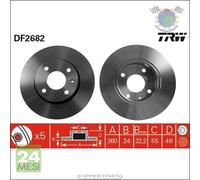 Kit coppia dischi freno TRW Anteriore per FORD ESCORT ORION ##r