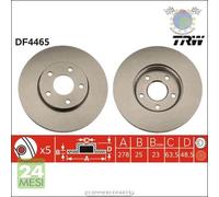 Kit coppia dischi freno TRW Anteriore per FORD FOCUS C-MAX VOLVO V50 S40 C70 C3