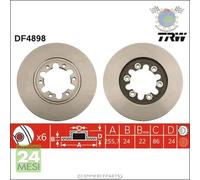 Kit coppia dischi freno TRW Anteriore per FORD RANGER MAZDA B-SERIE BT-50